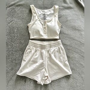 Klassy Network Crop Brami and Shorts Set